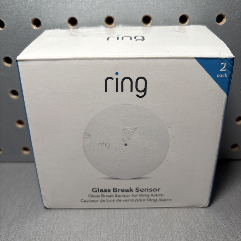 Ring Glass Break Sensor Alarm (2-Pack) White 4AG1S1-0EN0 Security